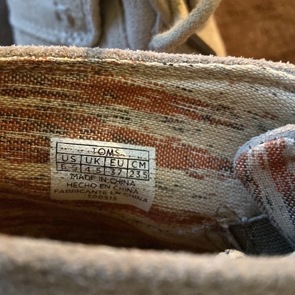 TOMS Suede Wedge Bootie Sz 6.5 - Picture 6 of 12